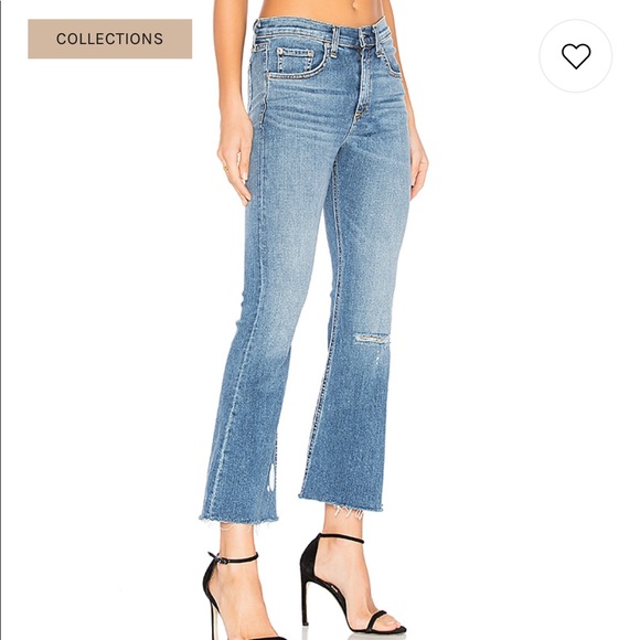 NEW • Rag & Bone • Crop Flare Jean Maybrook Blue - Picture 3 of 8